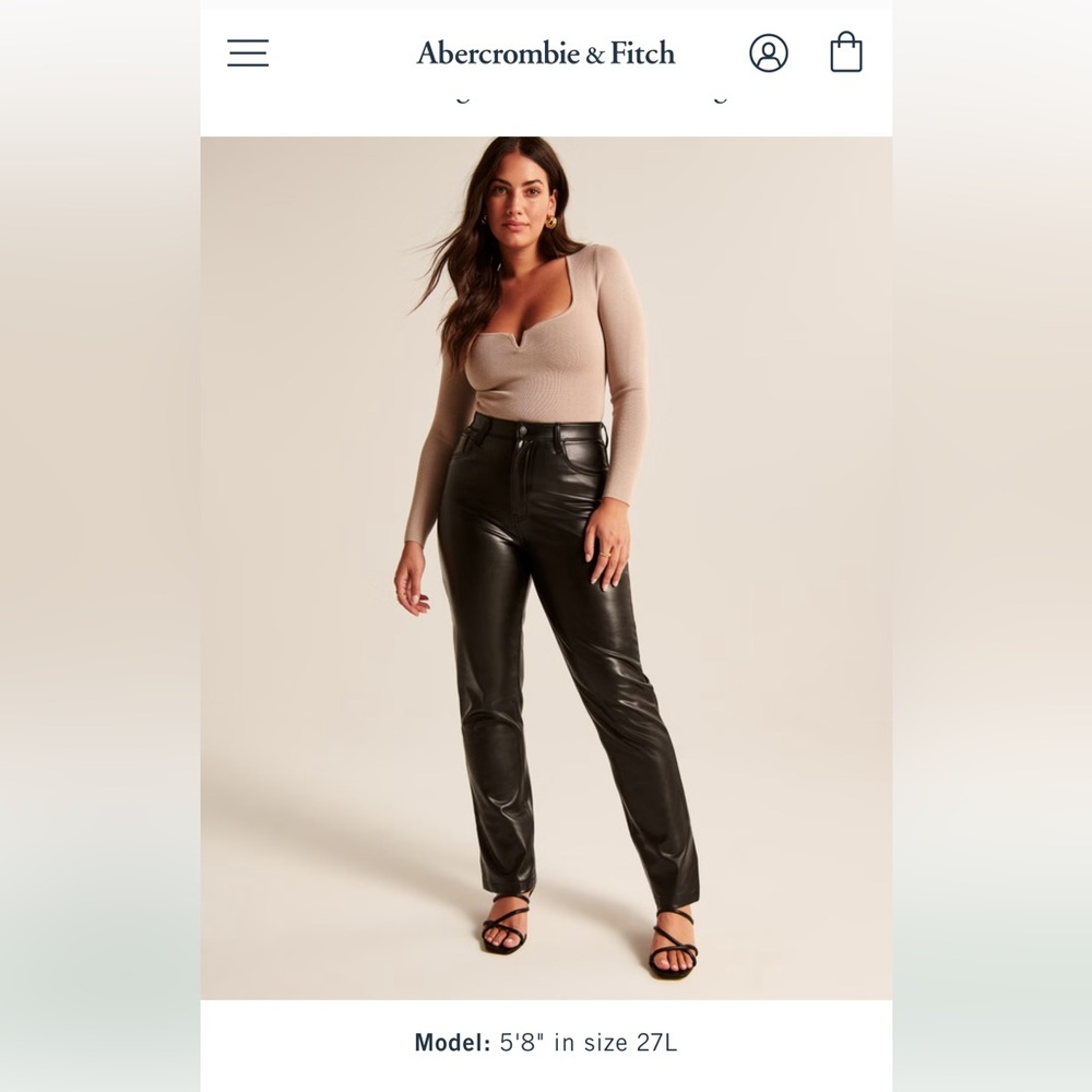 Abercrombie and Fitch leather pants